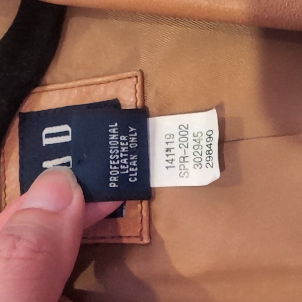 Gap Tan Leather Jacket - image 5